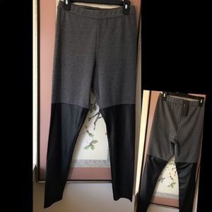 BCBGMaxazaria Faux Leather Block Pants